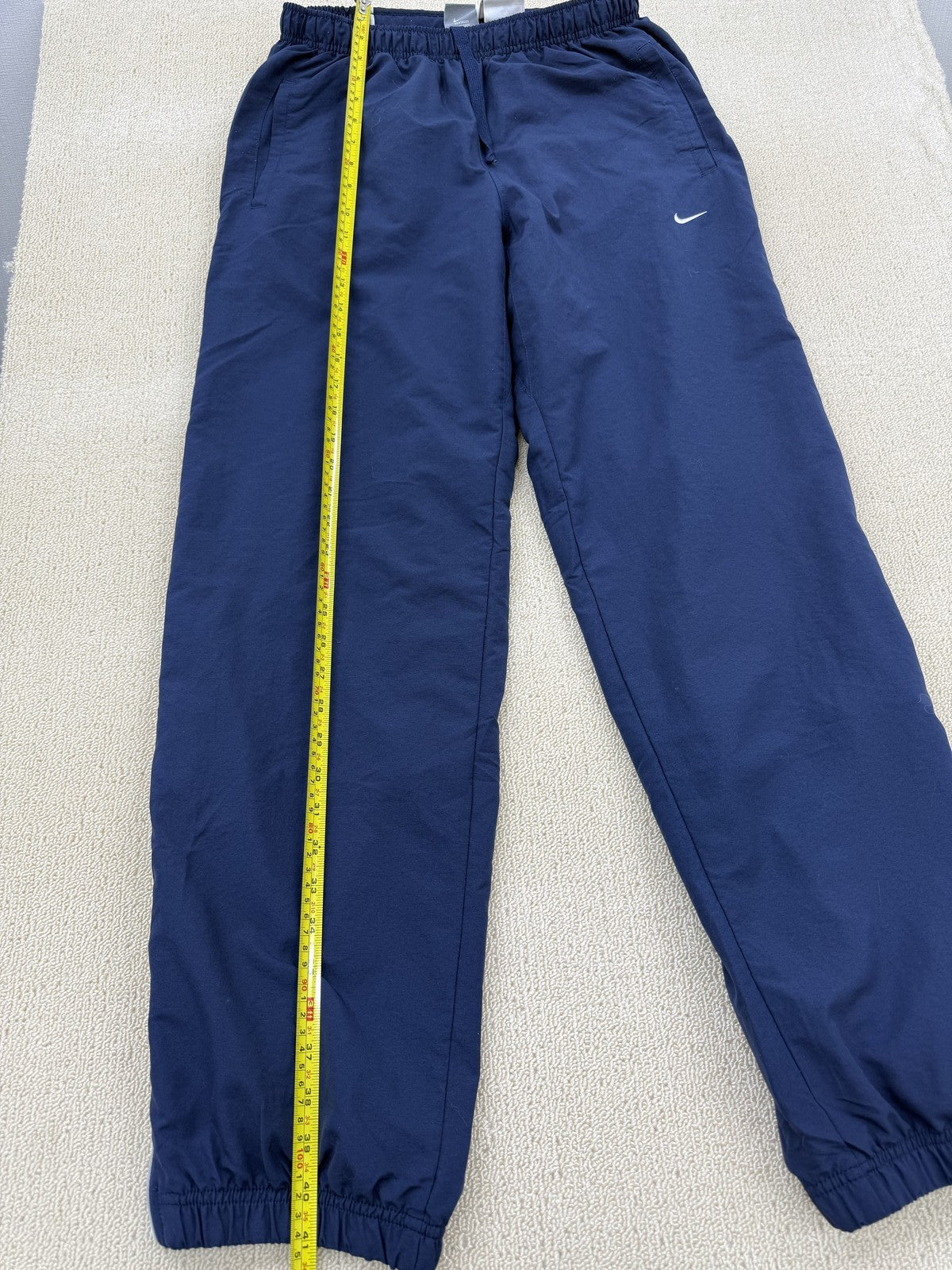 Nike Men's Navy M Pants Drawstring White Piping Solid