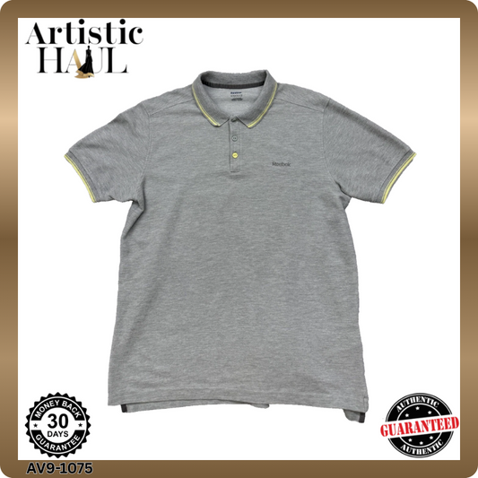 Reebok Men Gray Polo Shirt size M product image 1