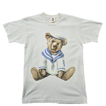 The English Teddy Bear Co Unisex Cream Sailor Bear T-Shirt L Vintage