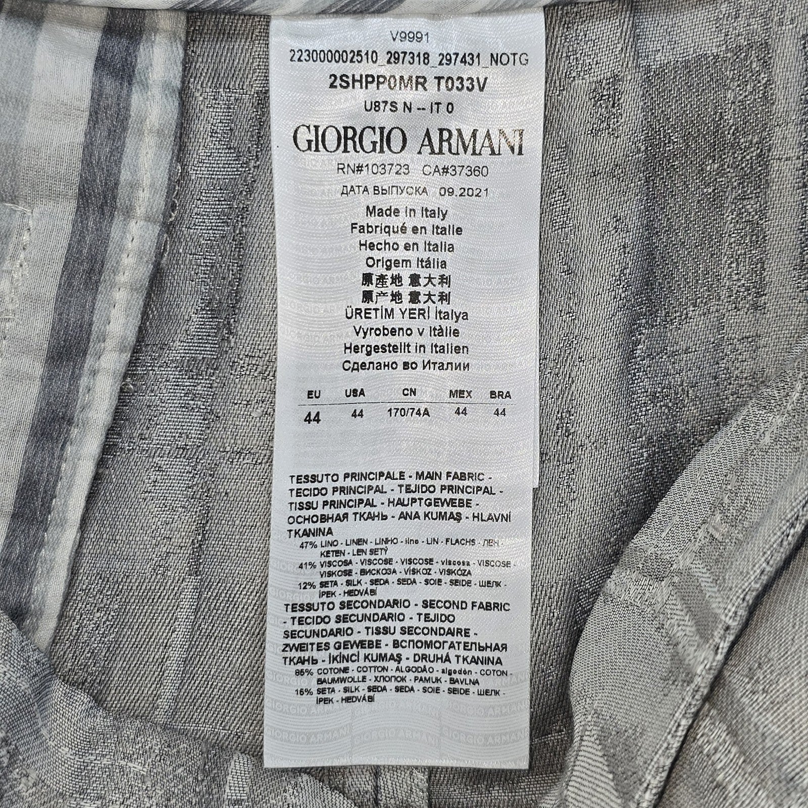 Giorgio Armani Men Gray Dress product image 4