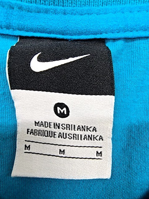 Nike Blue Polo Shirt Men's M Short Sleeve Button Solid Collar