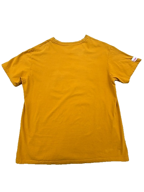 Tommy Hilfiger Men's Yellow XL Short Sleeve Flag Logo Cotton T-Shirt Relaxed