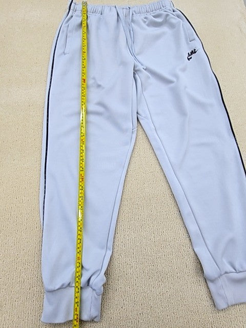 Nike Tech Men's Grey Track Pants L Tapered Zipper Hem Pockets