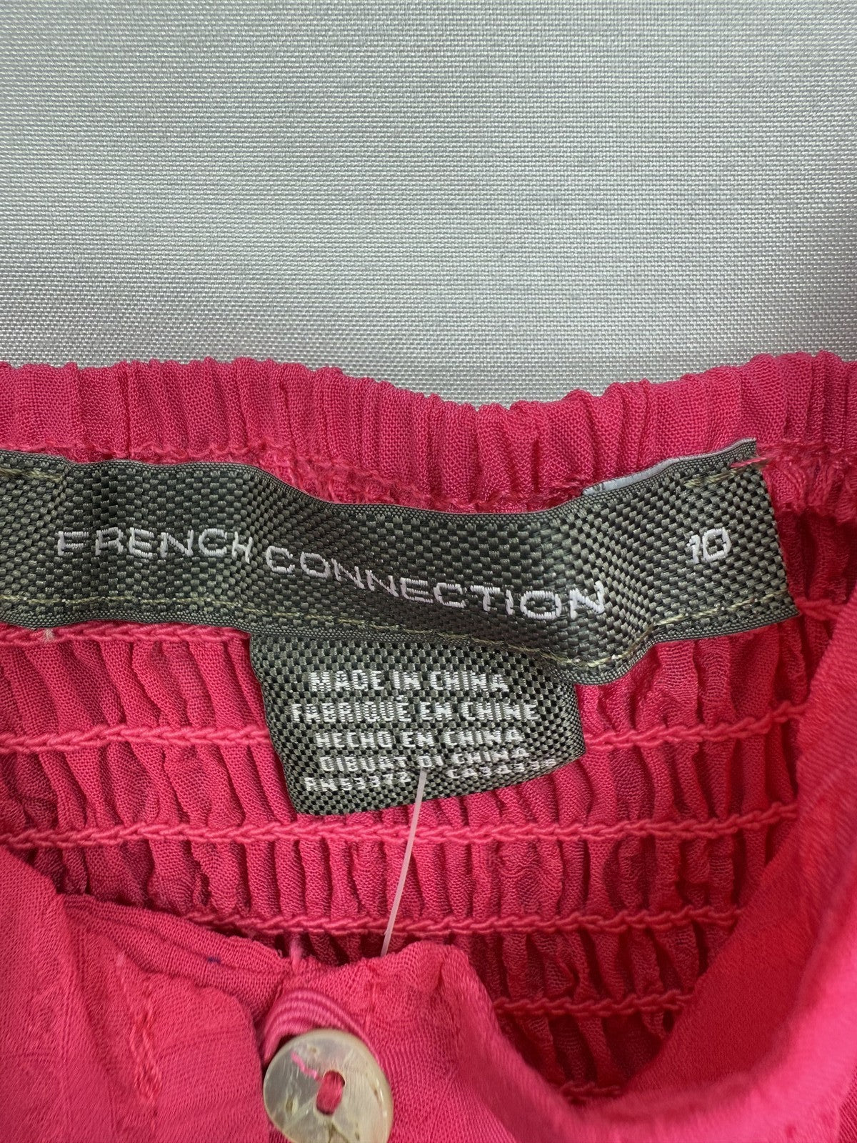 French Connection Pink Sleeveless V-Neck Tiered Camisole Top Size 10