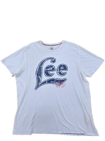Lee White Graphic Logo Crew Neck Cotton T-Shirt XL