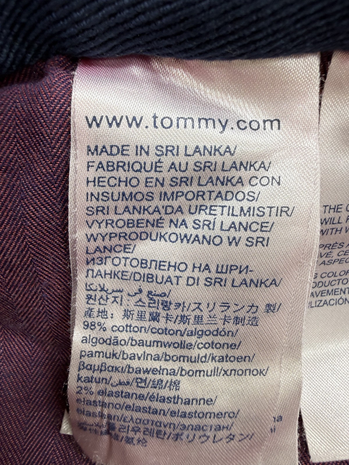 Tommy Hilfiger Men's Medium Red Chino Pants 34x34 Straight Fit Twill