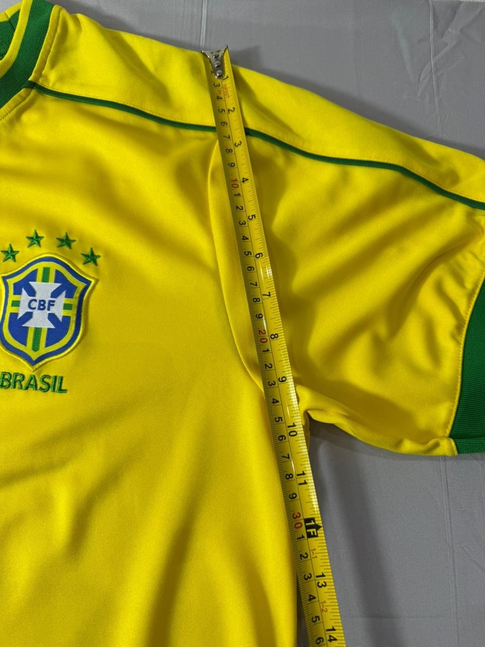 Nike Brazil CBF Yellow Soccer Football Jersey Men's Short Sleeve