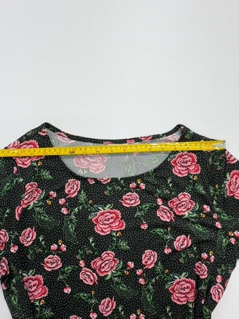 Roses Floral Girls Black Dress product image 11