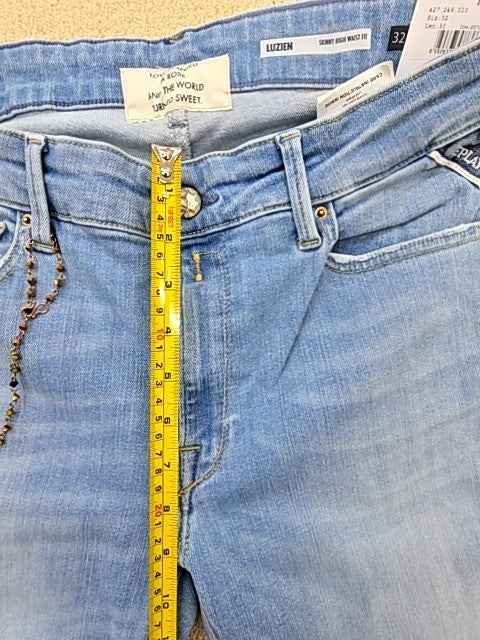 Replay Luzien Skinny High Waist Women's Jeans Size 32 Dark Indigo