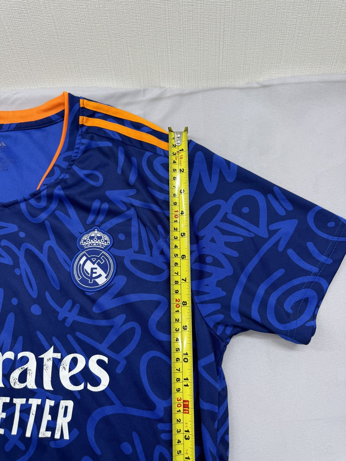 Adidas Real Madrid Graffiti Jersey XL Victory Blue 2021 PRIMEGREEN