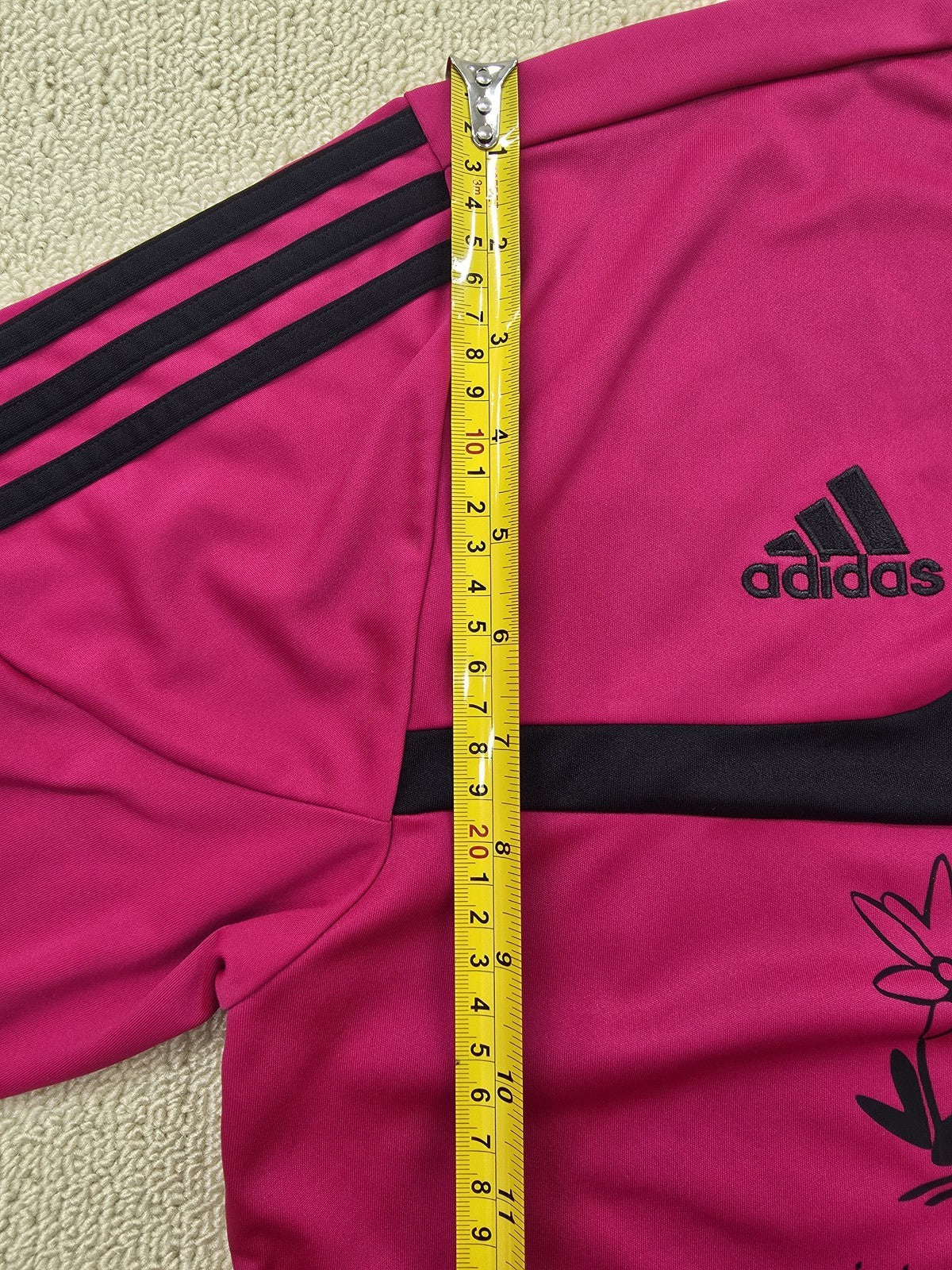 Adidas Men's Magenta Sports Jersey L Short Sleeve Stripes