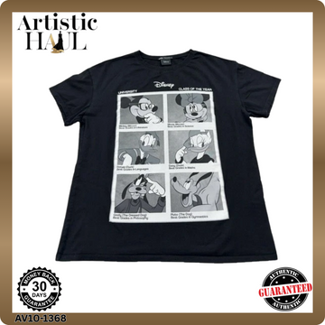 Zara Unisex Disney Mickey Mouse Black Cotton T-Shirt Size M