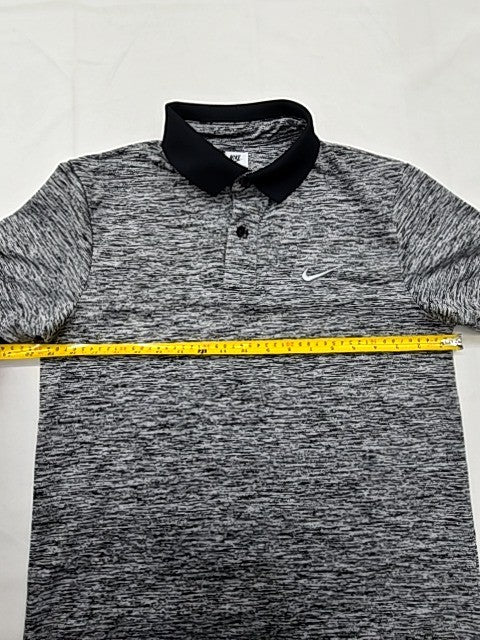 Nike Dri-FIT Grey Heather Polo Shirt Men's Small Short Sleeve