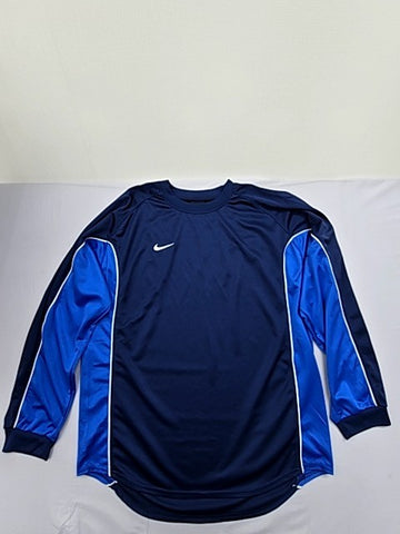 Nike Men's L Navy Blue Long Sleeve Training Jersey Polyester