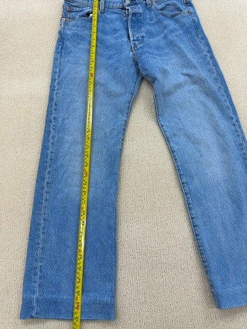 Levi's 501 Original Fit Jeans 34x30 Medium Blue Button Fly Cotton