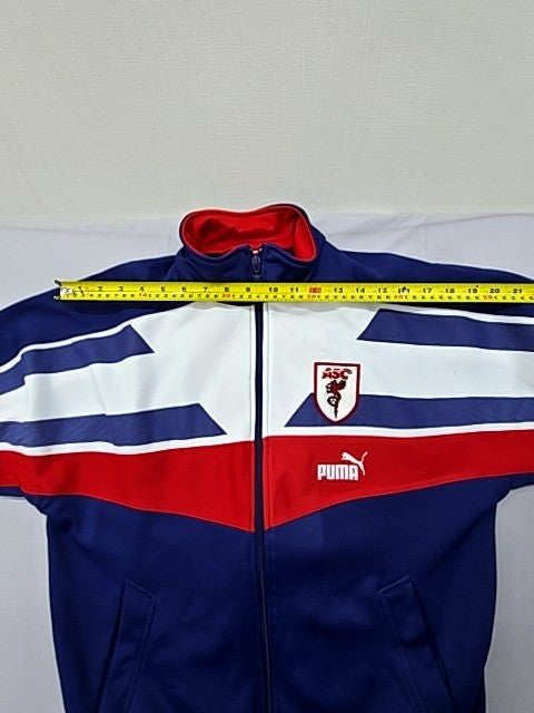 Puma Men's XS Navy Retro Color Block Full Zip Track Jacket