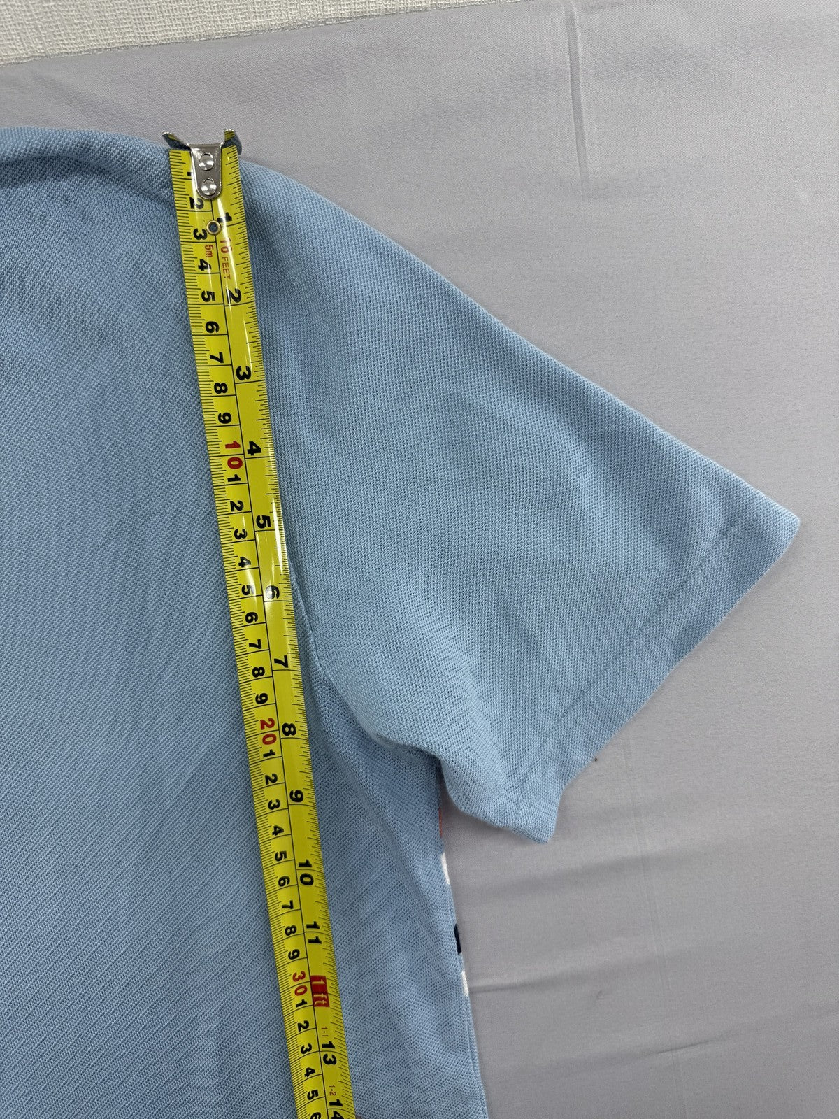 Lacoste TH361S Light Blue Striped Cotton T-Shirt Men's Size 4 Japan