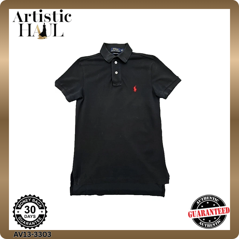 Polo Ralph Lauren Men's Black Polo Shirt XS Slim Fit Pony Logo