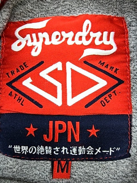 Superdry Men's Grey Cotton T-Shirt M Short Sleeve Crew Neck Japan