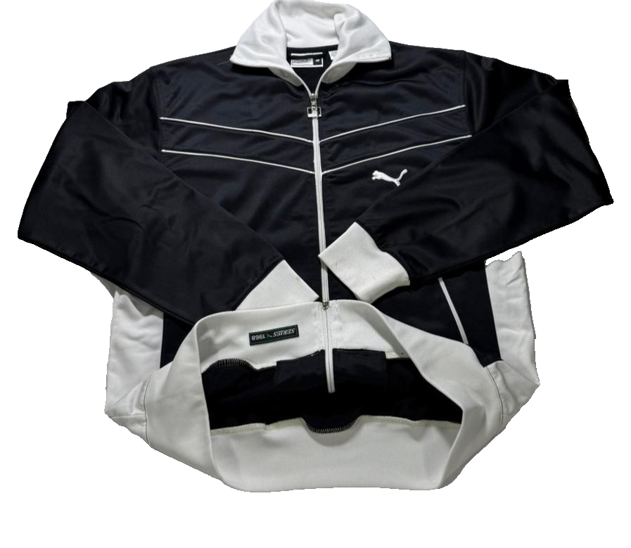 Puma Men'S Sweatshirt White And Black Vintage |M