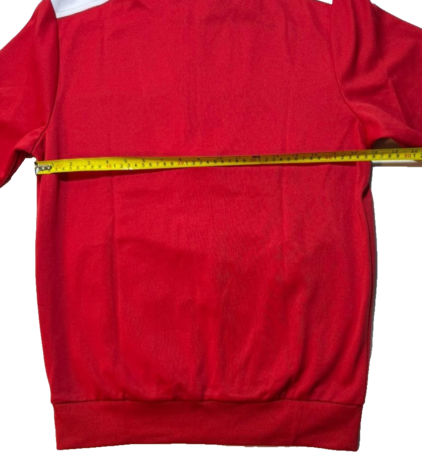 Kappa Red White 1/4 Zip Track Top Sweatshirt S Men's Logo Sleeve