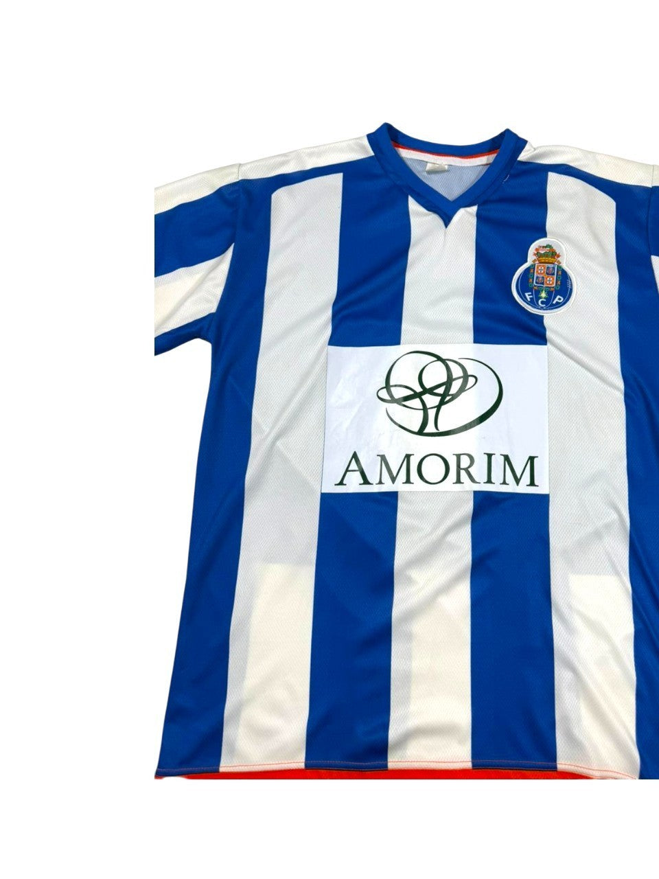 FC Porto Men's Soccer Jersey Blue White Striped Short Sleeve Football Shirt Size