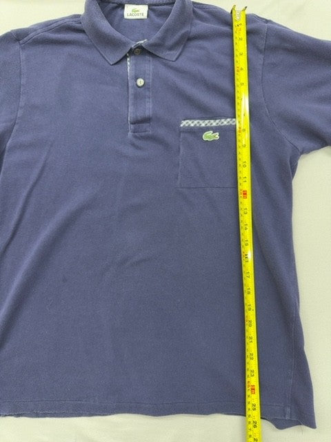 Lacoste L.12.12 Navy Blue Men's Polo Sz 5 Cotton Pique Short Sleeve
