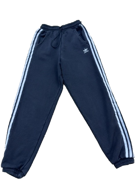 Adidas Originals Men's Navy 3-Stripes Fleece Sweatpants L Regular