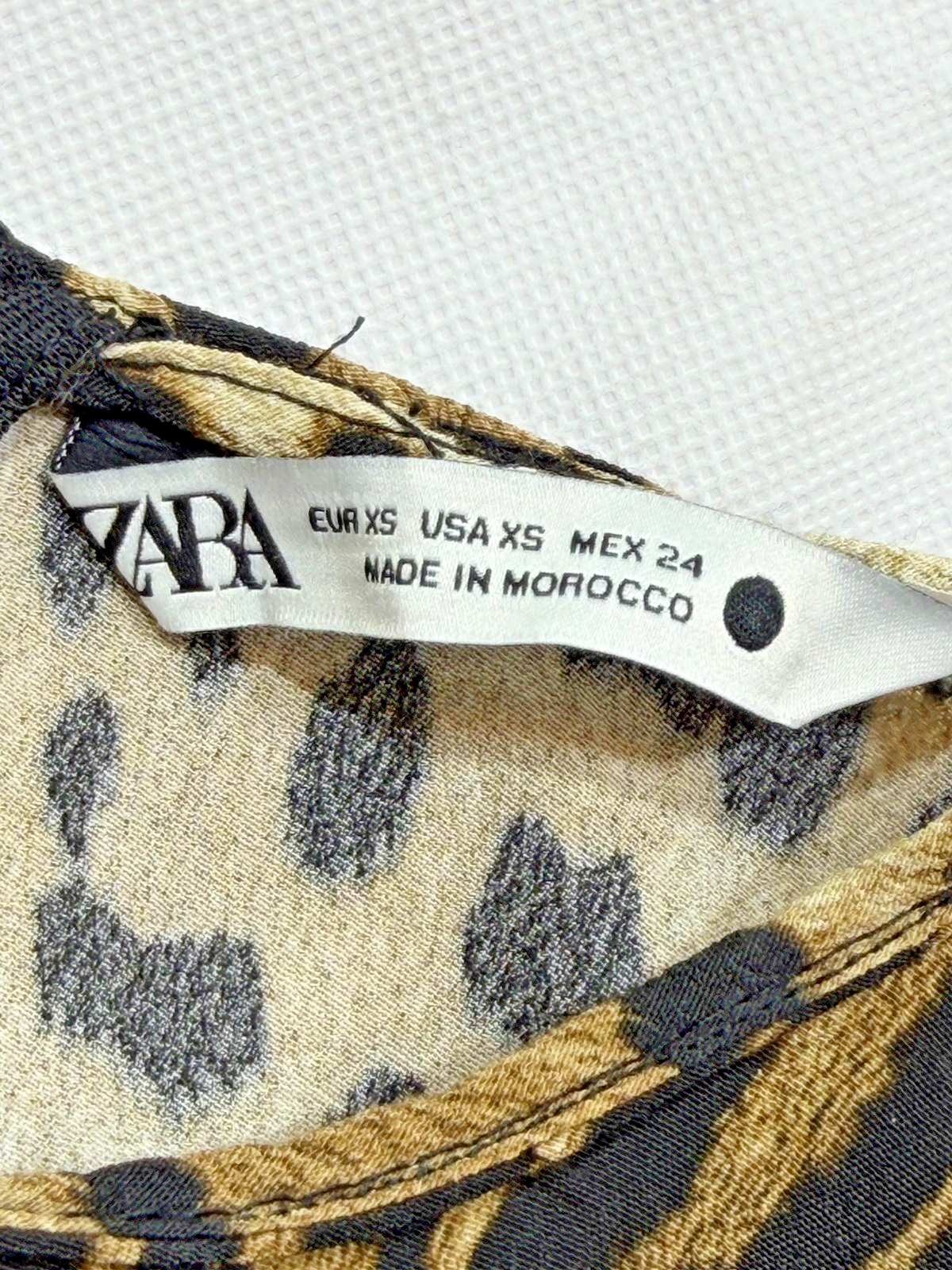 Zara BNWT Leopard Zw Collection Animal Print Dress Women's Size XS Fashion Midi