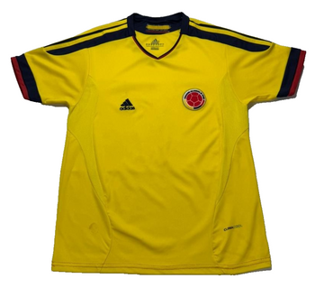 Adidas Colombia National Team Soccer Jersey Yellow Short Sleeve Size S