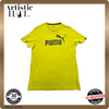 Puma Men's Yellow T-Shirt – Size L, Short Sleeve, Crew Neck
