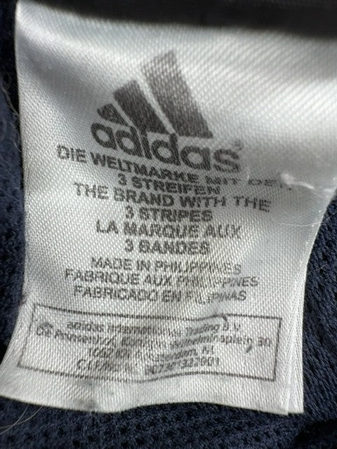 Adidas Men's Navy Track Pants Size M Tapered Three Stripes