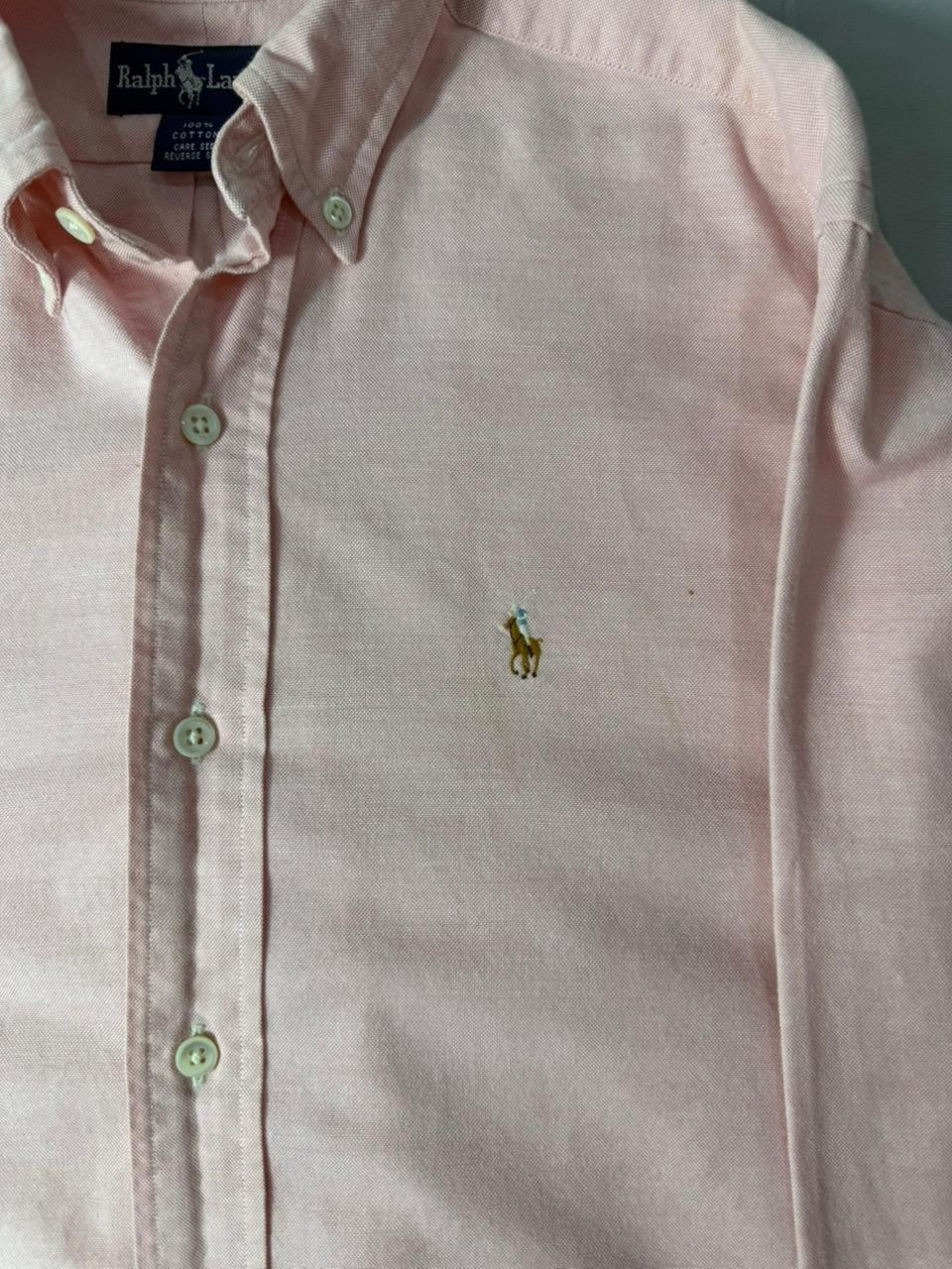 Ralph Lauren Boys Pink Button Down Shirt Size 6 Long Sleeve Cotton