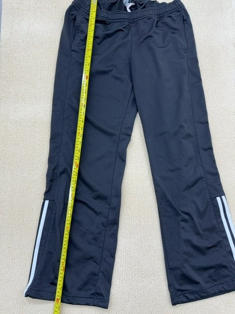 Adidas 3-Stripes Black Track Pants Wide Leg Drawcord Unisex