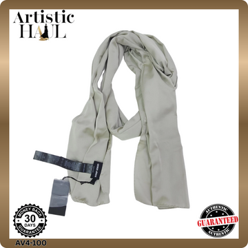 Giorgio Armani Light Grey Scarf with Signature Logo One Size BNWT