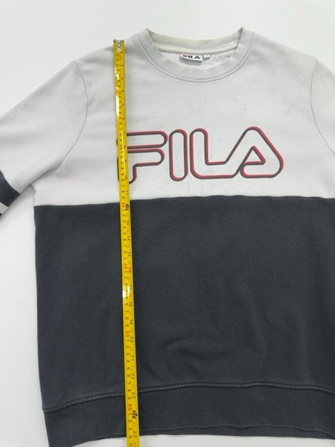 Fila Unisex Sport Colorblock Logo Hoodie Pullover S White/Black