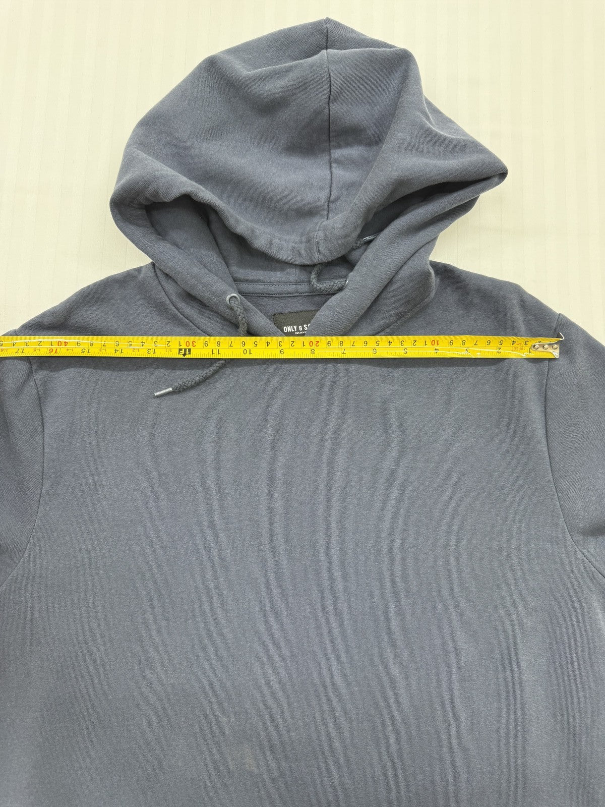 Only & Sons Charcoal Gray Fleece Hoodie M EU Men's Casual
