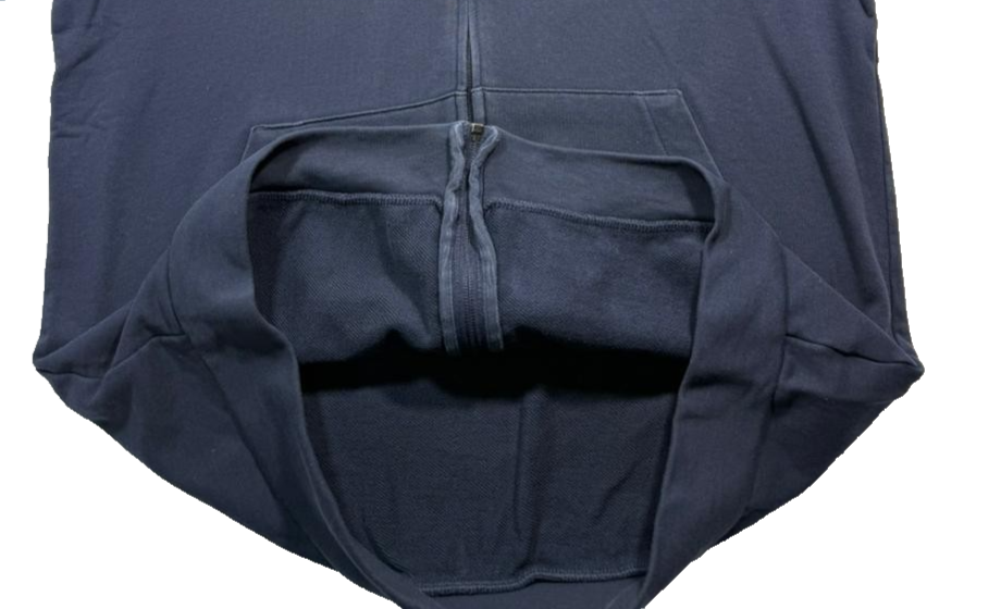 Adidas Men's Zip-Up Hoodie Sweatshirt - Gray & Navy Blue, Athletic Fit, Size L