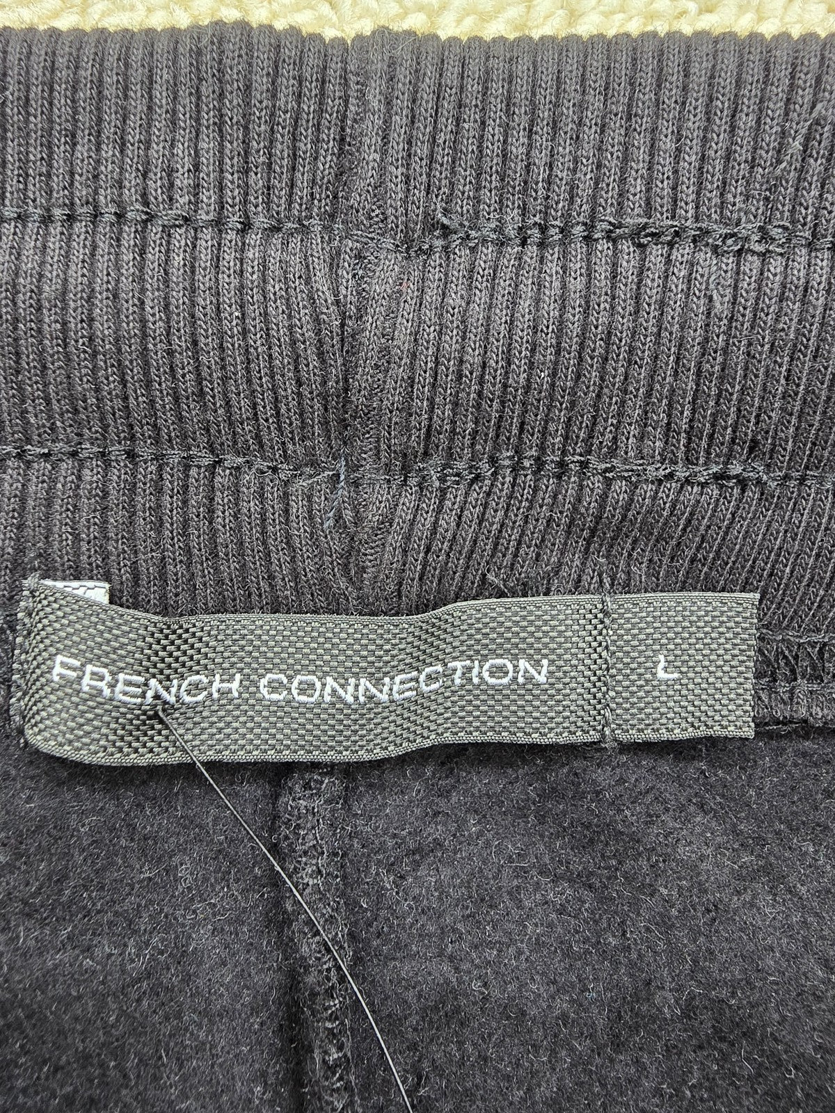 French Connection Black Slim Tapered Sweatpants Drawstring L