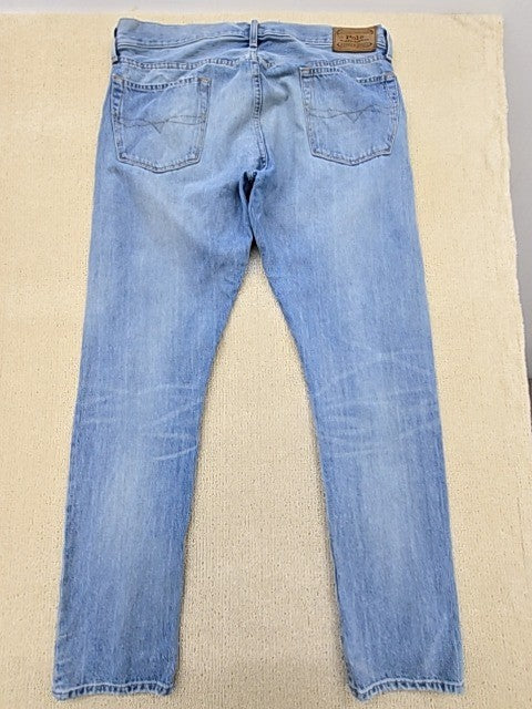 Polo Ralph Lauren Men's Light Blue Straight Leg Jeans 36x34 Vintage