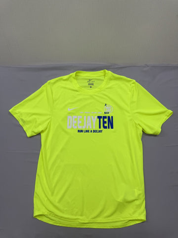 Nike Men's Dri-FIT Neon Yellow Running T-Shirt Size S