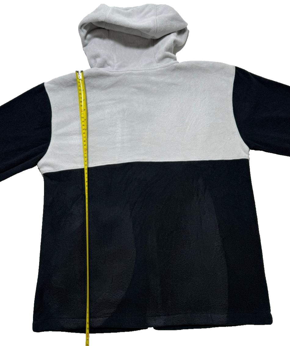 Columbia Men's Full Zip Fleece Hoodie Grey Navy Soft Warm Jacket Size XL