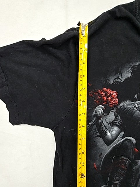 Spiral Direct Black Skull Gothic Men's T-Shirt S Cotton