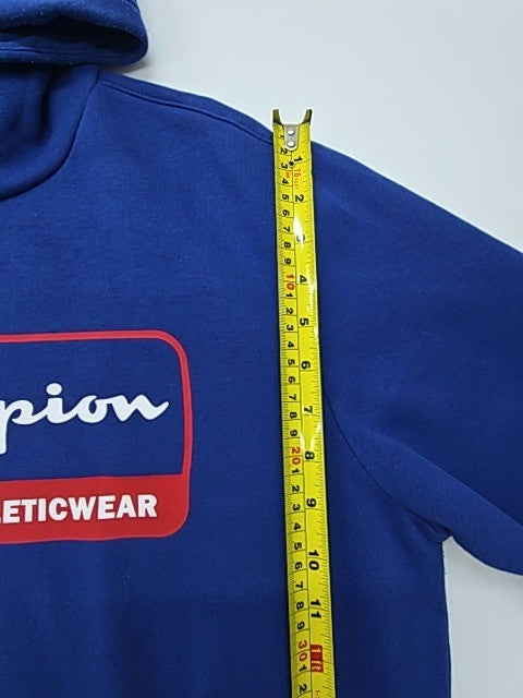 Champion Unisex Blue Pullover Hoodie Size Large Regular