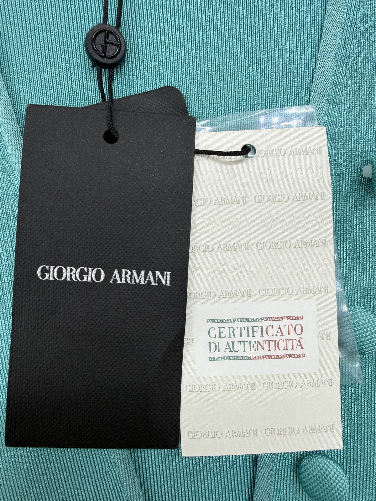 Giorgio Armani Women’s Teal Ribbed Bodysuit EU 42