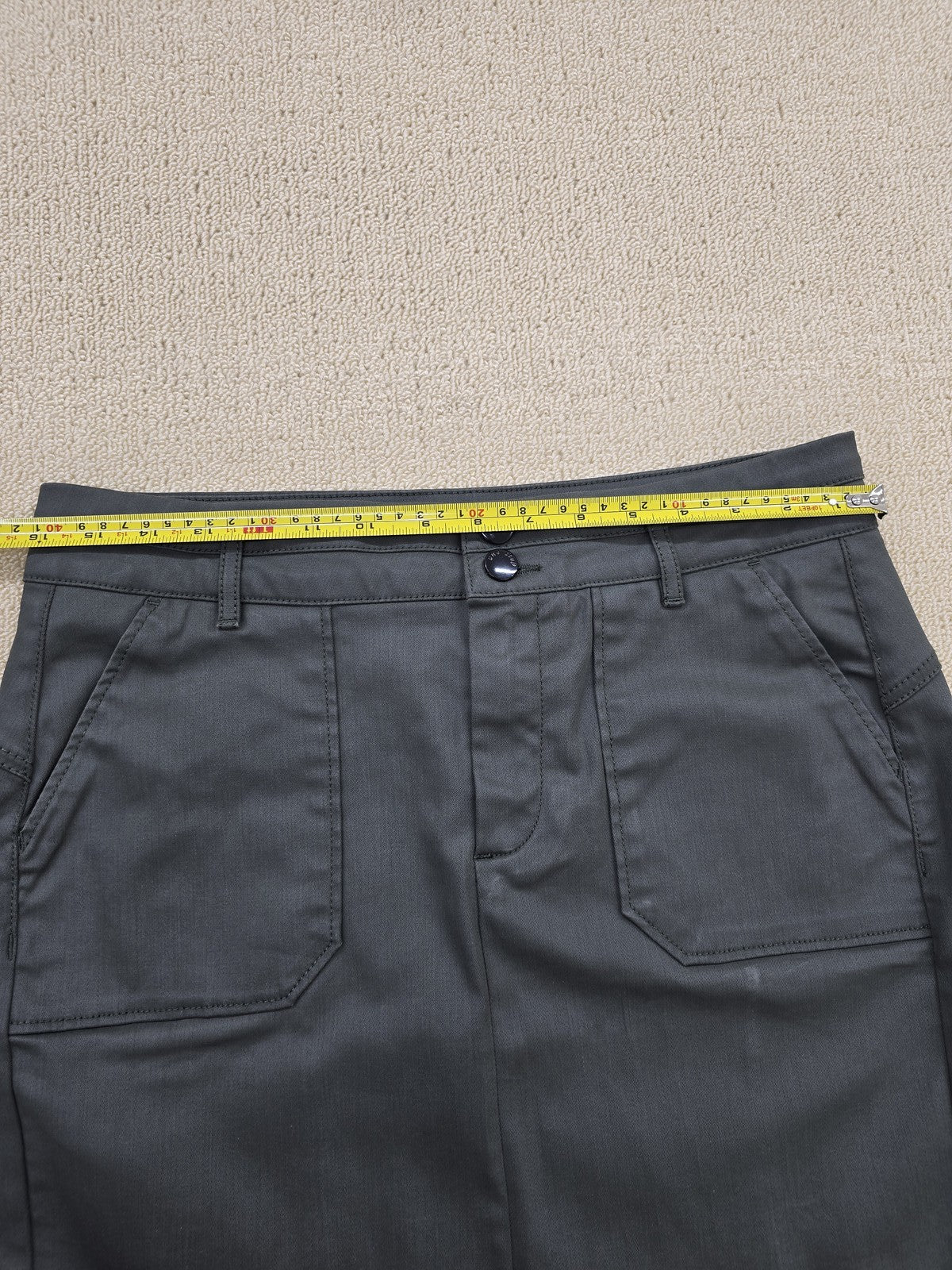 One Step Gray Mini Cargo Skirt Women Mid Rise Pockets Button Casual