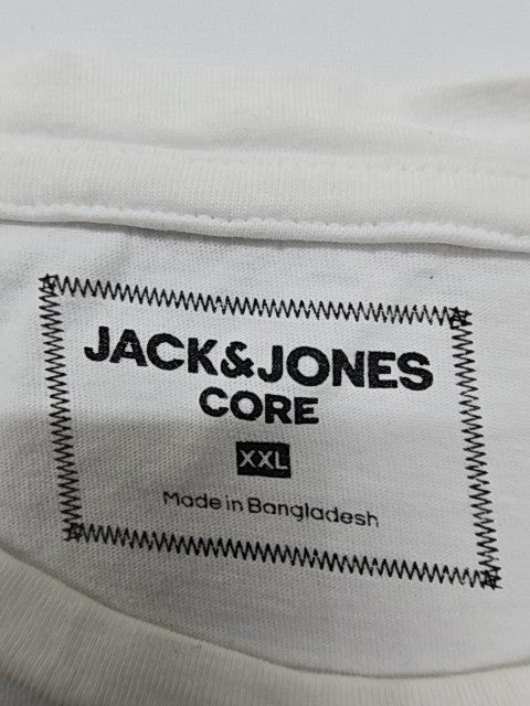 Jack & Jones Men White T-Shirt size XL product image 4