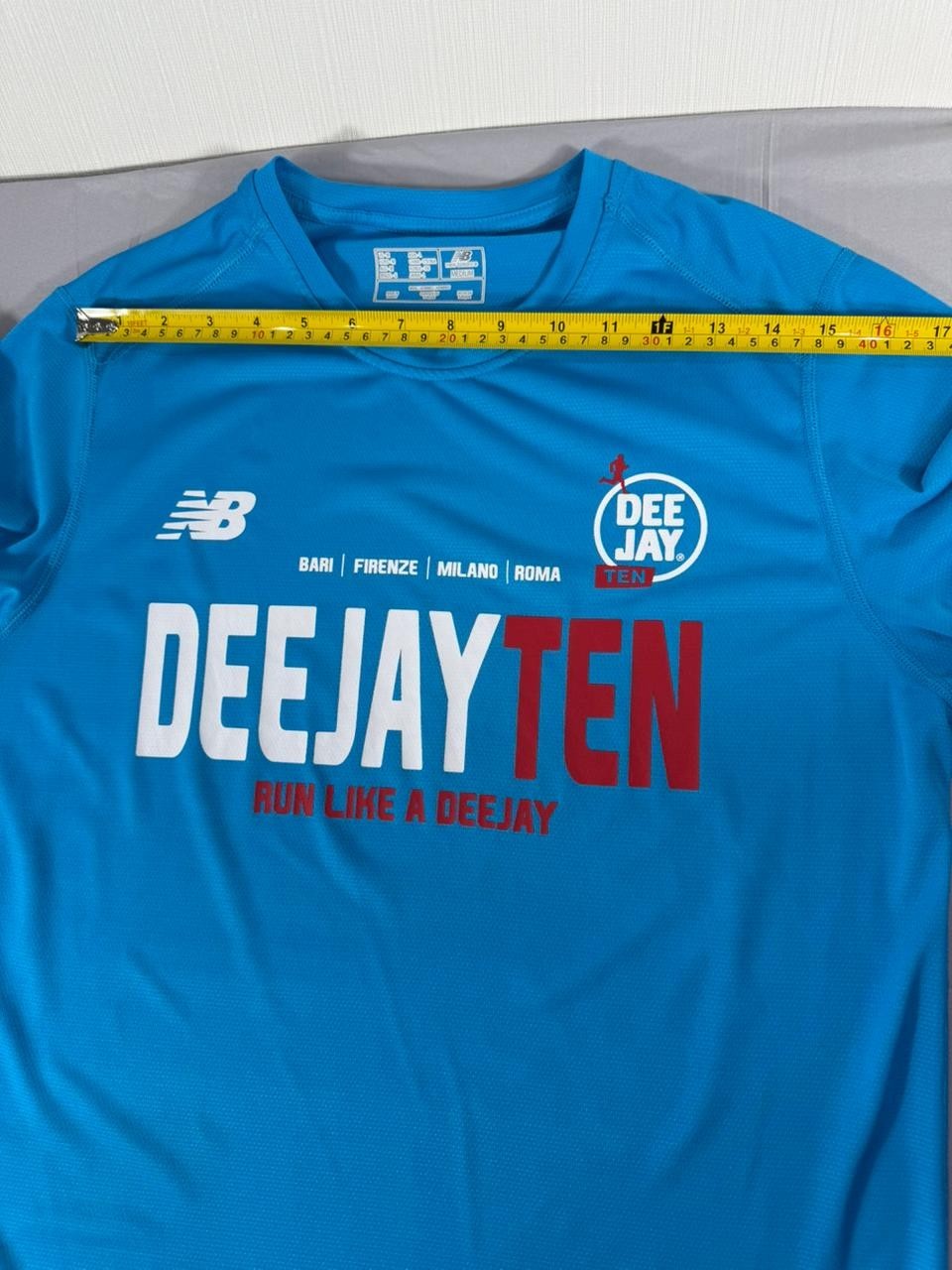 New Balance DEEJAY TEN Running T-Shirt Men's Medium Blue Athletic Tee