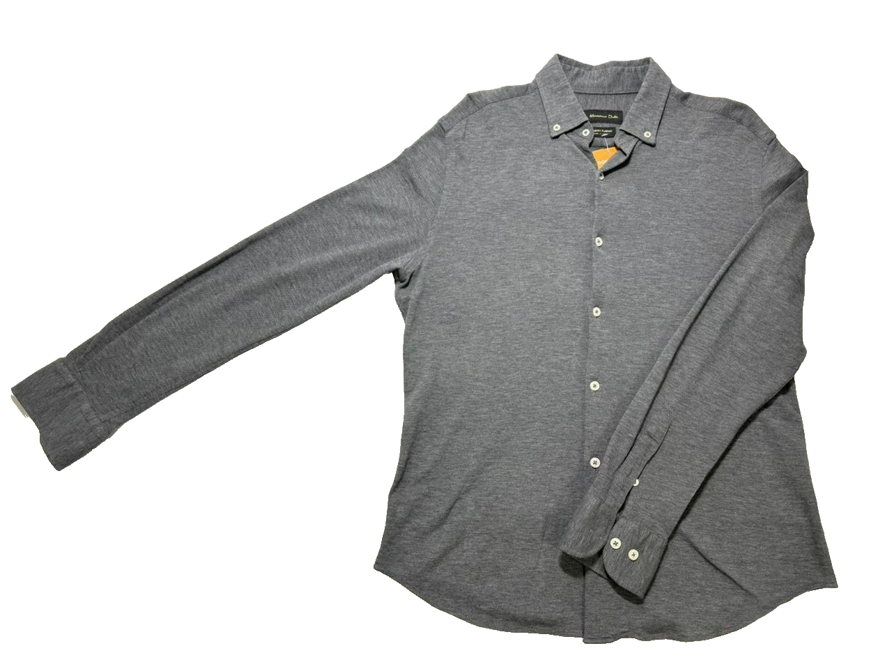 Mossimo Dutti Shirt - Large Gray Button Front Finest Fabric Preppy Casual Top