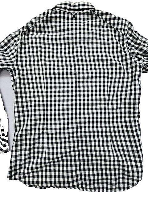 G-Star Raw Men's Black White Gingham Button Down Long Sleeve Shirt L